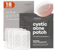OMMA Korean Microdart Acne Patch | Efficient Cystic Acne Overnight Treatment | Micropoint Pimple Patches for Face for Early-Stage Painful Zits with Salicylic Acid & Tea Tree | 18 (14mm) Zit Stickers