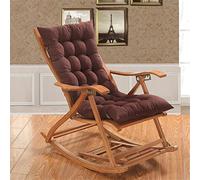 Ommda Cuscino Sedia Alto Sdraio Memory Cuscino Sdraio da Giardino con Legami caffè 120x50x8cm