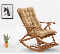 Ommda Cuscino Sedia Alto Sdraio Memory Cuscino Sdraio da Giardino con Legami Cammello 120x50x8cm