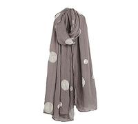 Ommda Scialle Sciarpe Donna Stola Stampa a punti Scialli Mantello Donna Estivo Elegante per Cerimonia Sposa Festa 90x180cm Cachi