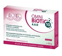 Omni-Biotic Integratore 10 AAD per equilibrio flora intestinale, 10 ceppi, 10 bustine da 5 g, Vegano