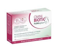 OMNi BiOTiC FLORA plus+ | Integratore Alimentare con Probiotici e Prebiotici | Per una flora vaginale in equilibrio | Polvere | Vegano e senza Glutine | 14 Bustine da 2 g