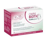 OMNi BiOTiC FLORA plus+ | Integratore Alimentare con Probiotici e Prebiotici | Per una flora vaginale in equilibrio | Polvere | Vegano e senza Glutine | 28 Bustine da 2 g
