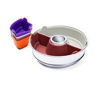 Omnia Teglie in Silicone, 6 Pezzi - Set di Stampi in Silicone di Formato Mezzo e Quarto per Forno