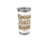 Omnia Vincit Amor Tutto è conquistato dall'amore Bicchiere termico in acciaio inox doppia parete