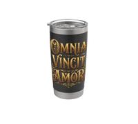Omnia Vincit Amor Tutto è conquistato dall'amore Bicchiere termico in acciaio inox doppia parete