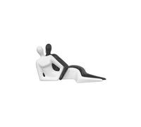 Omniacasa Statuetta Coppia 38cm Ceramica Bianco/Nero Stile Moderno