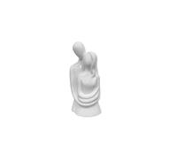 Omniacasa Statuetta Coppia Abbracciata 26cm Ceramica Bianco