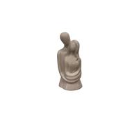 Omniacasa Statuetta Coppia Abbracciata 26cm Ceramica Bianco/Tortora