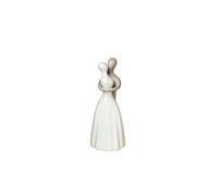 Omniacasa Statuetta Coppia Abbracciata 45cm in Ceramica Bianco/Tortora