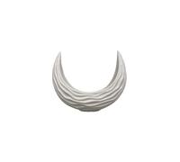 Omniacasa Vaso Luna Ceramica Bianco Moderno Artistico Decorativo