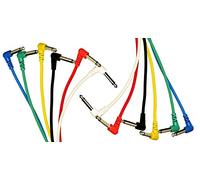 Omnialaser - Cavo Audio Jack Mono ad Angolo 6.3 Mm per Chitarra Basso Batteria Pianola Pedaliera - Colorato - 12 Pezzi 1 Metro