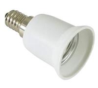 OmniaLaser OL-E14E27 Adattatore Convertitore da E14 ad E27, Plastica, 40 watts, Bianco
