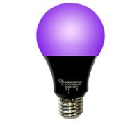 OmniaLaser OL-E27UV20WLED Lampadina a Raggi UV, 20W, Luce Blu, Effetto Fluorescente, Attacco E27, LED - per Vernice Fluorescente, Illuminazione per pittura del corpo, Halloween Party Discoteca Natale