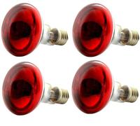 OmniaLaser OL-KIT4RED60 Kit 4 Lampadine Colorate ad Incandescenza Spot, E27, 60 Watt (OL-KIT4RED60)