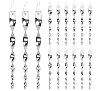 Omnikryp 15 Pezzi Repellente per Uccelli Riflettente, 30cm Dissuasori per Piccioni, Spirale del Vento Riflettente a 360 Gradi, Deterrente per Uccelli per Balcone, Frutteto, Cortile, Tetto, Argento