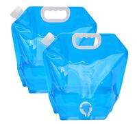 Omnikryp 2 Pezzi Contenitori Pieghevoli per Acqua, 5L Tanica per Acqua Pieghevole con Rubinetto, Tanica dell'Acqua Trasportabile per Acqua, All'aperto, Campeggio, Escursionismo, Picnic