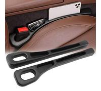 Omnikryp 2 Pezzi Riempitivo per Sedili Auto, Organizer per Riempimento Fessure Automobilistico tra i Sedili, Riempitivo Divario Seggiolino Auto per La Maggior Parte Veicoli (Nero)