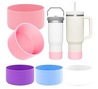 Omnikryp 4 Pezzi Manicotto in Silicone per Stanley Cup, Copri Stivale in Silicone per Bottiglia d'Acqua, Copri Bottiglia d'Acqua, per Stanley Quencher Adventure 40oz e IceFlow 20oz 30oz