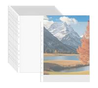 Omnikryp 50 Pezzi Cartelline Trasparenti A4, 23,5 x 30,4cm Buste Trasparenti Anelli A4, Durevole Buste con 11 Fori, per Brochure, Foto, Carta e Documenti - Modello Extra Spesso (80μm)