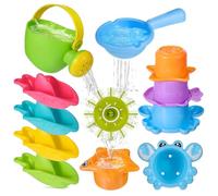 Omnikryp Giochi Bagnetto, Giocattoli da Bagnetto per Bambini, Giochi 1 2 3 4 Anni, Doccia per Vasca da Bagno, Giocattoli da Vasca per Ragazzi e Ragazze