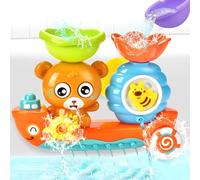 Omnikryp Giochi Bagnetto, Giocattoli da Bagnetto per Bambini, Giochi 1 2 3 4 Anni, Ventosa Giocattoli Bambini in Silicone, Doccia per Vasca da Bagno