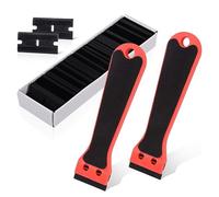 Omnikryp Raschietto in Plastica con 100 Lame in Raschietto Inplastica, Grattoir Vitre, Raschietti in Plastica, per Colore, Decalcomanie, Piano Cottura e Forno, Rimozione di Etichette