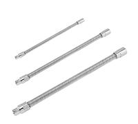 Omninmo 3Pcs Manicotto della Chiave Estensione Asta di Chiavi a Bussola Drive Head Flessibile 1/4 3/8 1/2 Drive Adattatore per Barra di Prolunga a Presa Flessibile Adattatore per Albero in Metallo