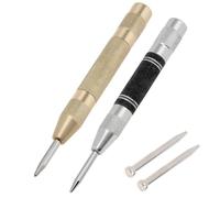 Omninmo Punzone centrale automatico a molla forte da 12,7 cm per localizzatore carico/marcatore ammaccature utensili manuali con 2 ditali di ricambio