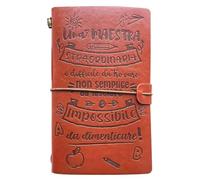 OMNIQI Regalo Maestra, Regalo Maestre Fine Anno,Idee Regalo Insegnanti Quaderno In Pelle, Idee Regalo Maestra Natale, Regali Maestre Fine Anno, Grazie Maestra Maestro
