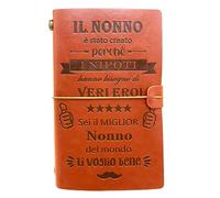 OMNIQI Regalo Nonno, Festa dei Nonni Idee Regalo, Regalo Nonno natale, Quaderno In Pelle Regalo Nonno Compleanno, Regali per Nonno, Regali Festa dei Nonni