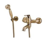 Omnires AD5131BR, Rubinetto vasca con gruppo doccia Art deco, Antique bronze