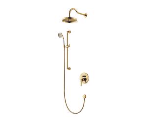Omnires Armance set doccia da incasso con soffione oro SYSAM20GL