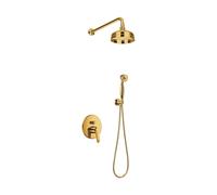 Omnires Art Deco set per vasca e doccia da incasso con soffione oro SYSAD27GL