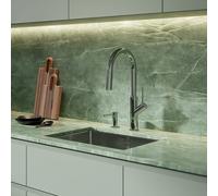 OMNIRES BEND rubinetto da cucina, estraibile, orientabile, BE6455CR, BEND cromo [Rubinetteria da Cucina > Rubinetti da Cucina]