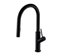 Omnires Bend rubinetto da cucina verticale nero BE6455BL