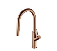 OMNIRES BEND rubinetto da cucina, estraibile, orientabile, BE6455CPB, BEND rame spazzolato [Rubinetti da Cucina]