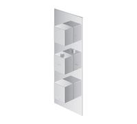 Omnires FR7138ROCR, Rubinetto termostatico per doccia e vasca, 3 uscite, da incasso (elemento esterno) Fresh, Chrome