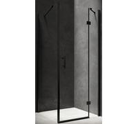 Omnires Manhattan box doccia 100x80 cm rettangolare nero opaca/vetro trasparente MH1080BLTR