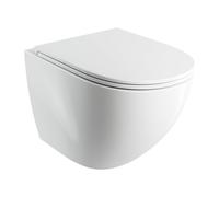 Omnires Ottawa vaso wc con copriwater a discesa lenta sospeso senza brida bianco lucida OTTAWACMWBP
