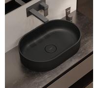 OMNIRES OVO lavabo da appoggio, OVOUNBLV, OVO black lava matt [Lavabi > Lavabi da Appoggio]