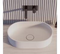 Omnires Ovo M+ lavabo 55x36 cm ovale da appoggio bianco OVOUNBM