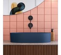 Omnires Ovo M+ lavabo 55x36 cm ovale da appoggio blu OVOUNMB