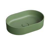 Omnires Ovo M+ lavabo 55x36 cm ovale da appoggio verde OVOUNOL