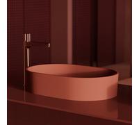 OMNIRES OVO lavabo da appoggio, OVOUNTE, OVO terracotta opaco [Lavabi > Lavabi da Appoggio]
