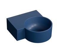 Omnires Ovo M+ lavabo 33x34 cm angolare a parete-da appoggio blu opaca OVO335UWLMB
