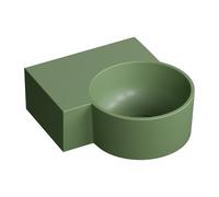 Omnires Ovo M+ lavabo 33x34 cm angolare a parete-da appoggio opaca OVO335UWLOL