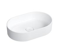 Omnires Ovo M+ lavabo 55x36 cm ovale da appoggio bianco lucida OVOUNBP