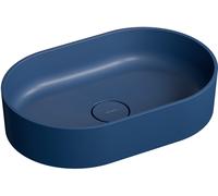 Omnires Ovo M+ lavabo 55x36 cm ovale da appoggio blu opaca OVOUNMB