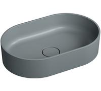 Omnires Ovo M+ lavabo 55x36 cm ovale da appoggio grigio/pietra OVOUNAG